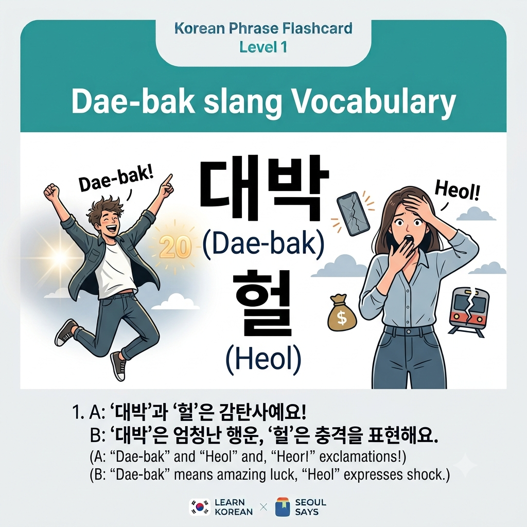 Master Modern Korean Slang: How to Use ‘Dae-bak’ and ‘Heol’ Like a Native